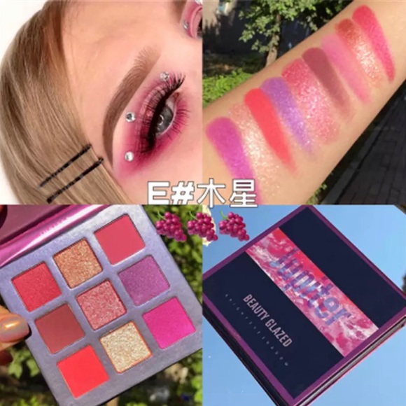 🌺HP Eyeshadow palette shimmer glitter shiny holographic beauty eyes makeup neon - Picture 7 of 15